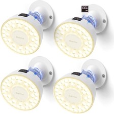 Orbgrow OG03C Rechargeable Puck Grow Light, 4000K, 4 Packs, White Cordless Ful