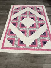 Quilt Twin Size 79   x55    Multicolor With Floral Design Cotton