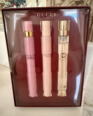 Gucci Beauty Eau de Parfum Travel Spray Set Bloom, Guilty & Gardenia 3 x .33oz 