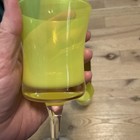 2 Denby Mirage Yellow Juice Glass 5.75" Wine Goblet Clear Stem — photo 5