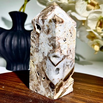 1.48LB Natural beautiful quartz stone Shining star mine pillar heal coalescence