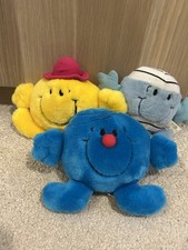 Mr Men By Roger Hargreaves 3 Soft Plush Toys