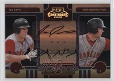 2008 Playoff Contenders Black 5/25 Kirk Nieuwenhuis Ike Davis #1 Auto 0o9