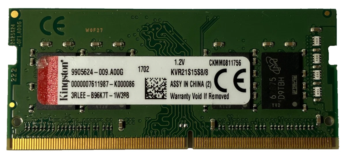 Kingston DDR4 SDRAM 8 GB Capacity per Module Memory (RAM) for sale