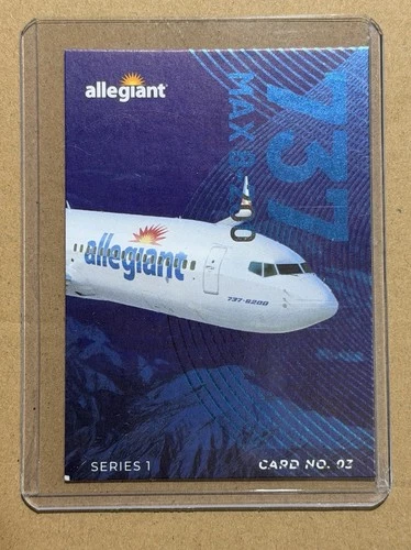 Official Allegiant Max 8 737-200 Airlines Trading Card Boeing Card #03 - product listing photo