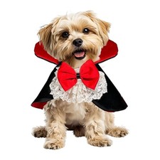 Vampire Costume for Large Dogs Cats Spooky Pet Cloak Red Halloween Costume