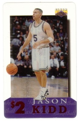 Clear Assets 1996: $2. Jason Kidd (Card #9 of 30) Phone Card