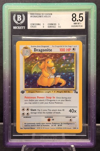 Dragonite (1st Edition) graded BGS 8.5 for sale on eBay