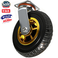🔥8" Swivel Castor Wheels Trolley Heavy Duty 200mm Furniture Casters 1000KG UK