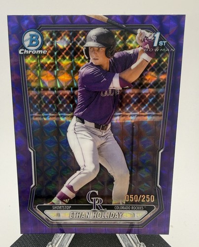 Ethan Holliday [Purple Refractor] #BCP-1 2026 Bowman Chrome Prospect card