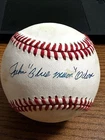 JOHN "BLUE MOON" ODOM SIGNED AUTOGRAPHED OAL BASEBALL!  Athletics!!