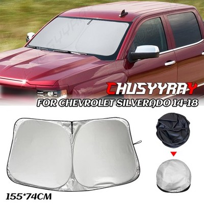 Sun Shade Foldable UV Block Cover Visor Shield For Chevrolet Silverado 2014 A+