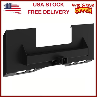 1/4'' Universal Skid Steer Mount Plate W/2'' Cutout Trailer Hitch Receiver 3000LBS