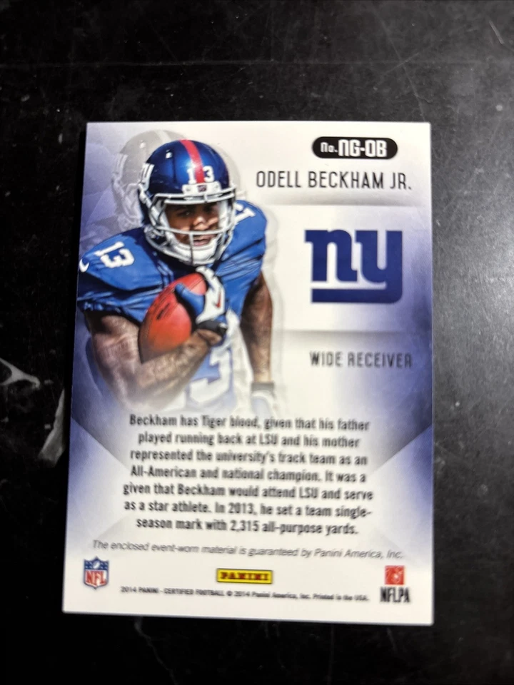 2014 Panini Certified - New Generation Mirror Materials Odell Beckham Jr. #NG-OB - Image 2 of 2