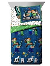 Minecraft Creeper "Creeper  Zombie" Kids Bed Set-AB0CKXZ9D1Q2, AB0CKY1797L2