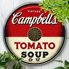 Vintage Campbell's Tomato Soup Round Tin Metal Signs Home Décor 8x8