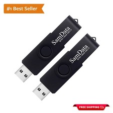 Stylish Black 64GB USB Flash Drive Duo - High-Speed and Multi-Device Compatible