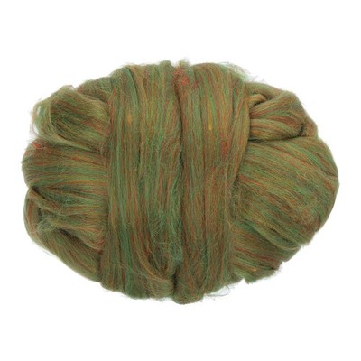 Wool Roving Yarn, 100G/3.53OZ Felting Wool Pure Roving Yarn, Green