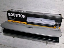 Bostitch 3-Hole Punch, 12 Sheet Capacity, Silver/Black HP12