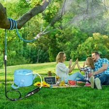 Portable Misting System with Water Pump, Plant Sprayer & Mister Blue 