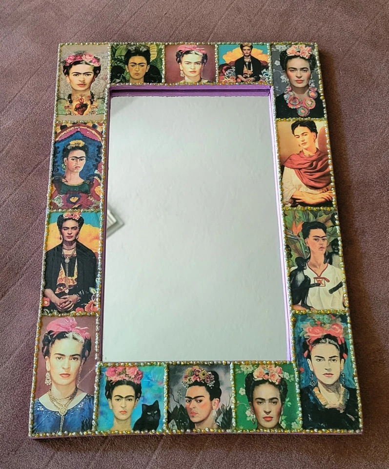 Frida Kahlo Wooden Decorative Mirror with Colorful Art Frame LIMITED EDITION - Image 4 of 4