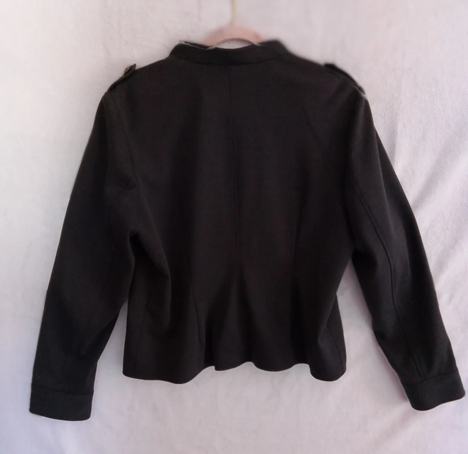 Apt. 9 Chaqueta Steampunk Vintage Mujer Estilo Militar Gris Bolsillos Talla Grande Foto 2 de 4