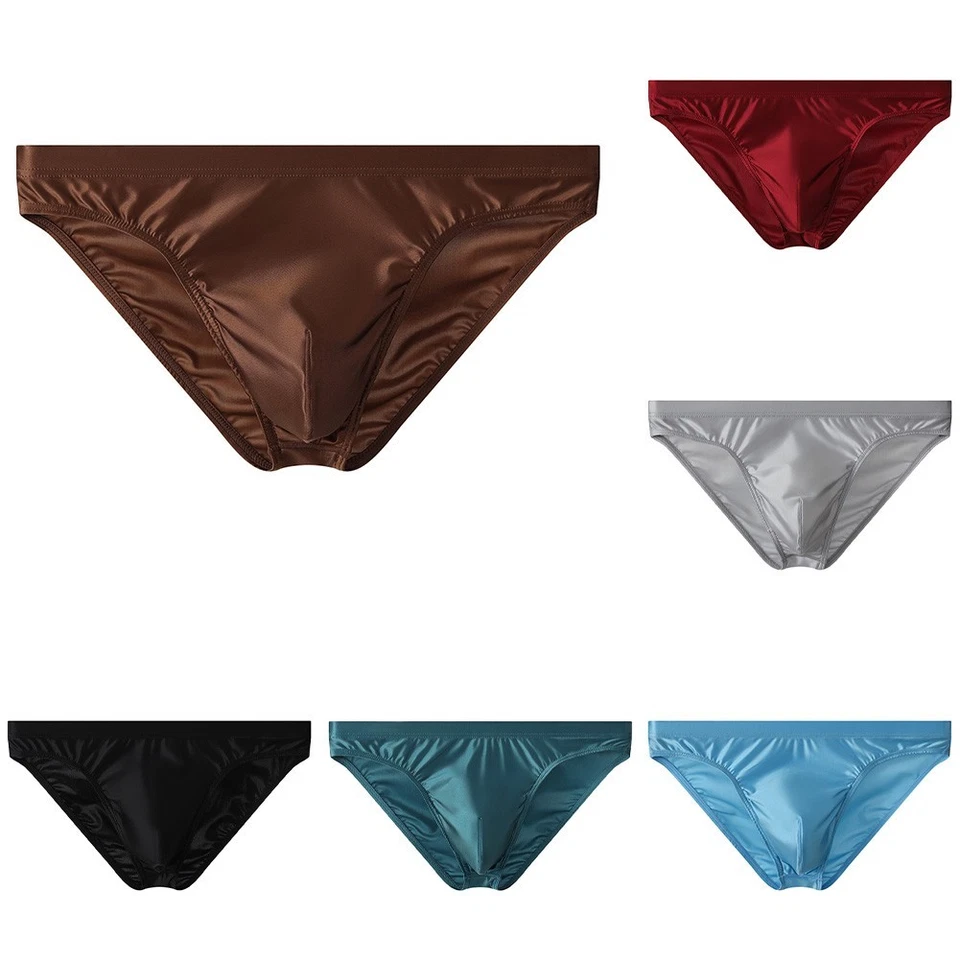 Slip homme en soie glacée satin respirant taille basse slip M à 2XL - Photo 2/4