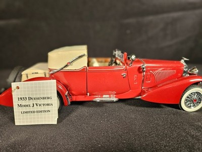 RARE Franklin Mint 1933 Duesenberg Model J Victoria Red 1:24 Scale