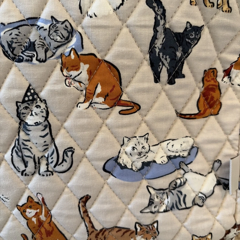 Vera Bradley A Cat's Life XL Hipster Crossbody Purse Bag Purse Kittens Cats NWT - Image 2 of 4
