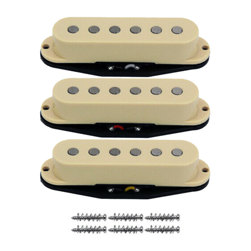 Set Di 3 Pick-up Single Coil In Ceramica Per Chitarra Elettrica Strat, Passivi, Gialli