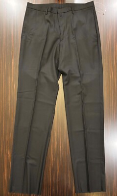JIL SANDER mainline new without tags black virgin wool blend dress pants sz 52