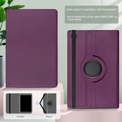 For Samsung Galaxy Tab A8 10.5" 2022 Smart Leather Rotate Stand Flip Case Cover - Picture 19 of 27