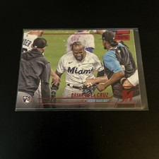 2022 Stadium Club Base Red Foil #265 Bryan De La Cruz - Miami Marlins