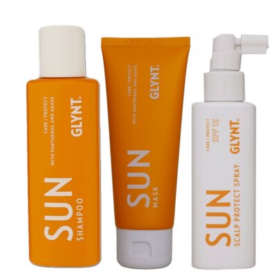Glynt Sun Shampoo 100 ml & 100 ml Glynt Sun Mask & 100 ml Glynt Sun Scalp Protec