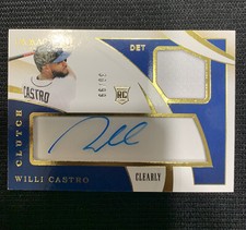 2020 IMMACULATE WILLI CASTRO  30/99 ROOKIE PATCH AUTO ACETATE CLEAR CLUTCH