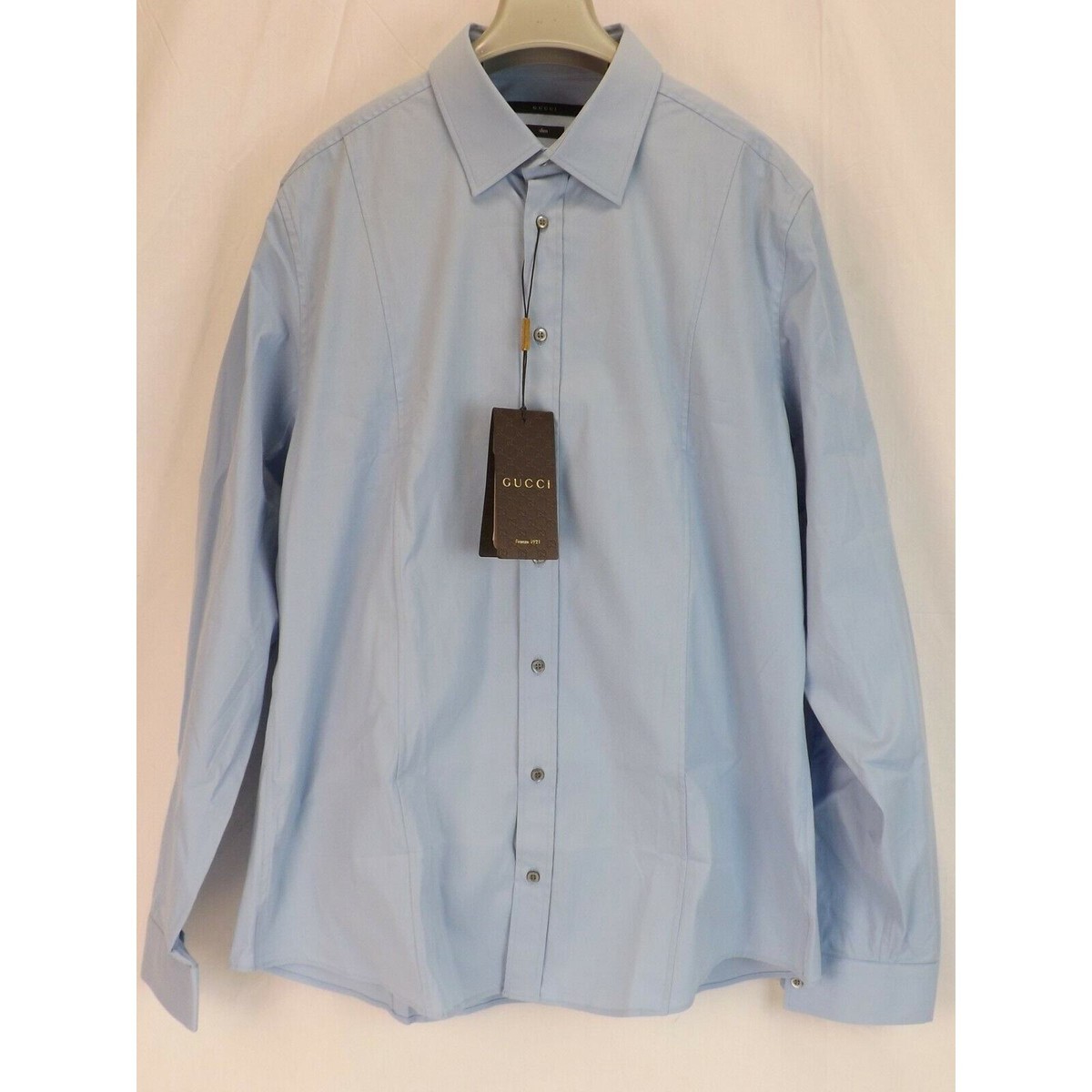 シャツ Gucci Cotton Popeline Shirt Gucci Popeline Cotton Shirt with Covered Buttons men