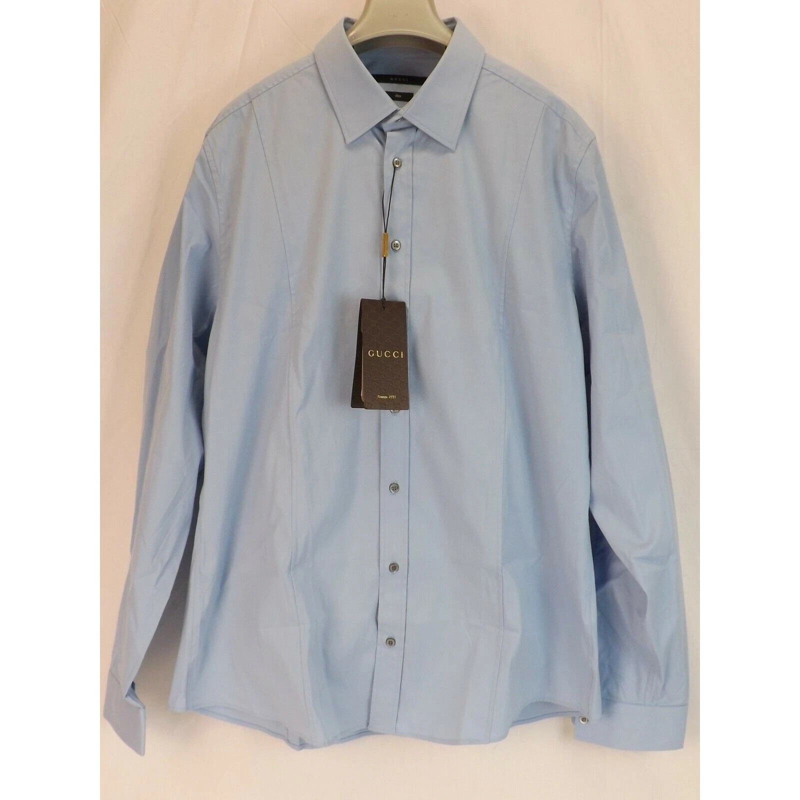 CHEMISE ROBE MINCE GUCCI SKY STRETCH POPELINE PIÈCE COTON NEUVE AVEC ÉTIQUETTES 17,5 44 #269070