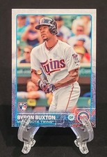 2015 Topps Update BYRON BUXTON #US25 Missing Topps Foil Logo SP Rookie RC
