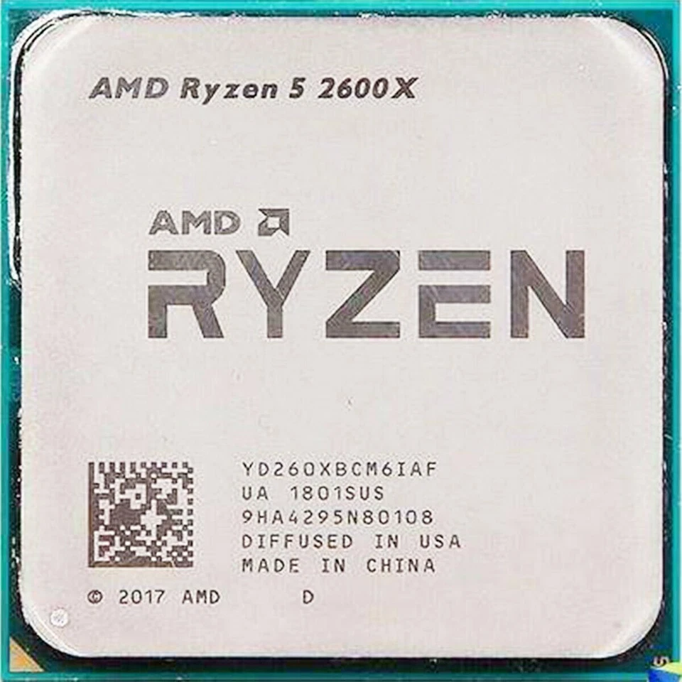 AMD Ryzen 5 2600X R5-2600X 3.6GHz 6Core 12Thr 95W Socket AM4 CPU Processors - Bild 1 von 1