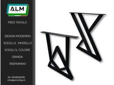 GAMBE PER TAVOLO IN ACCIAIO Design Industriale & Moderno