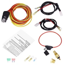 Dual Electric Cooling Fan Wiring Install Kit 185 Degree On 165 Off Thermostat...