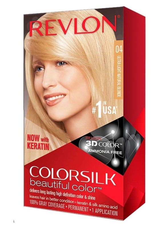Revlon Colorsilk Permanent 3D Dye ULTRA LIGHT NATURAL BLONDE Hair Color #04 1Pc