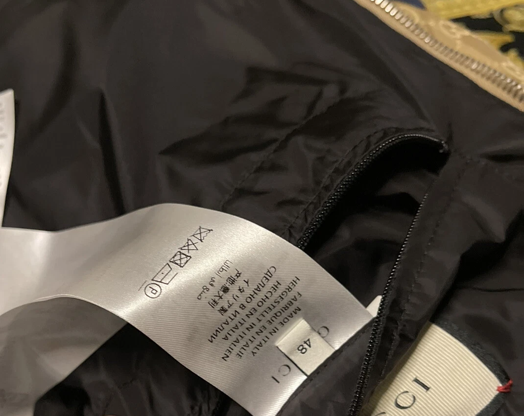 CAPPOTTO NUOVO CON ETICHETTE 100% AUTENTICO GUCCI NYLON JACQUARD PUFFER JACKET GG MONOGRAM TAGLIA 48