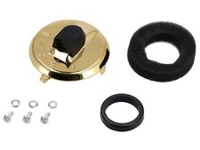 Set: Zündschlossabdeckung Messing vergoldet, mit Kleinteilen - Simson KR51/1 Sch