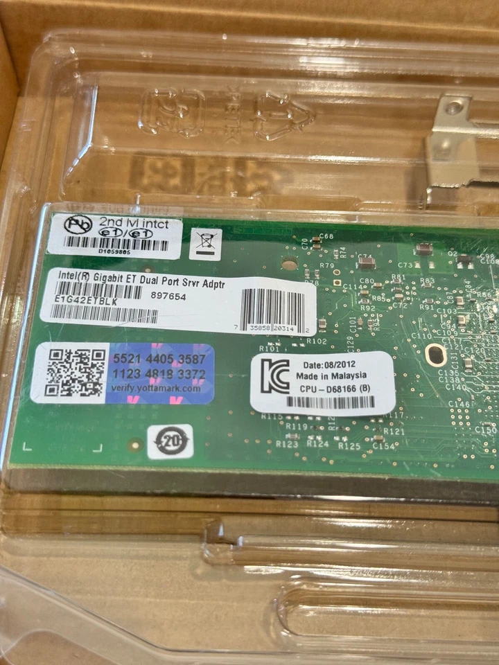 Intel Gigabit ET PCI-E X4 Dual Port Gigabit Network Card E1G42ETBLK with Yotta - Image 4 of 4