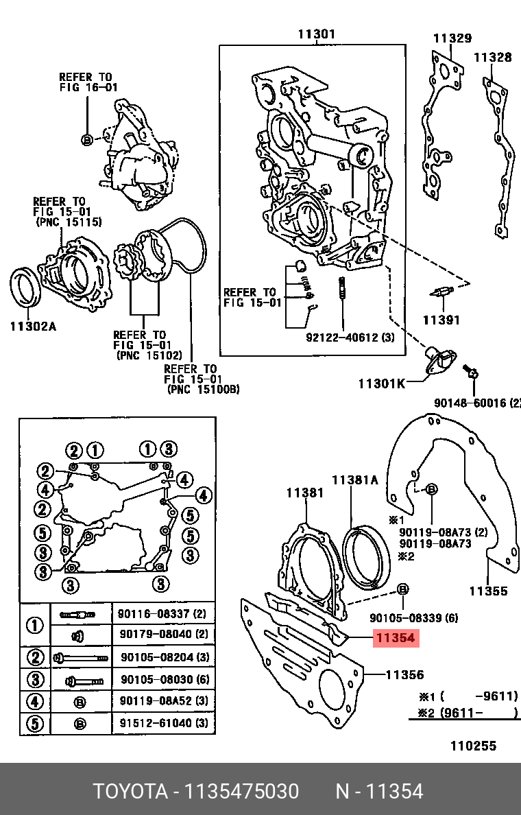 Genuine OE seal, flywheel housing dust, 1135475030 for TOYOTA 11354