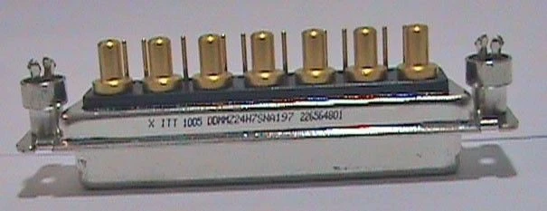 ITT Cannon D-Sub Connector DDMMZ24H7SNA197 MIL-DTL-24308 Gold Connectors - Image 3 of 4