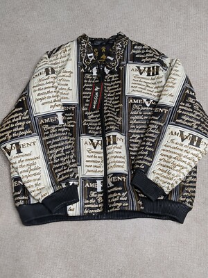 Al Wissam Bill Of Rights Leather Jacket Size 58 SPECIAL EDITION