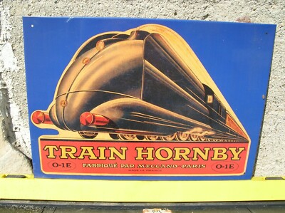 Hornby Train ''Fabrique Par Meccano-Paris Metal Sign 16x11 New