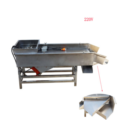 220V Double Layer Full Stainless Steel Linear Vibrating Screen 6mm&3mm Screen